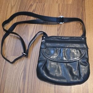 Osgoode Marley Crossbody Bag Black Soft Leather Handbag Adjustable Strap
